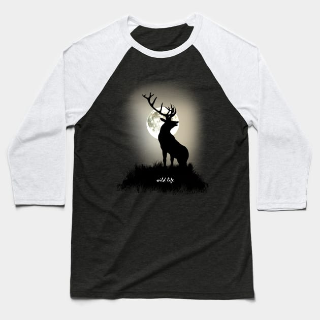 wild life and animals Baseball T-Shirt by Collagedream